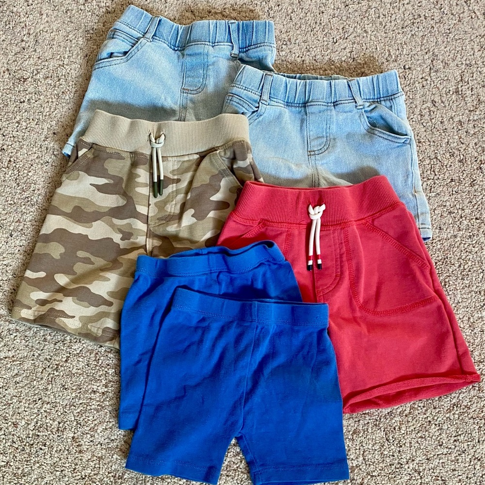Kids Assorted Shorts Set - Blue, Red, Camo